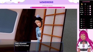 VTuber LewdNeko играет в гаремном отеле, часть 1