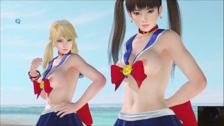 Dead or Alive Xtreme Venus Vacation Эми и Лэйфан Сейлор Мун Купальник Обнаженная мод Фансервис Признательность
