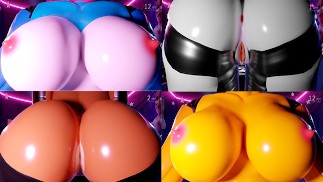 FNAF Screamers SloMo Compilación | Cinco noches en anime 3D 2