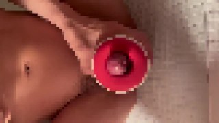 【Japanese boy】 vibrating hole in the bathroom. from the erec