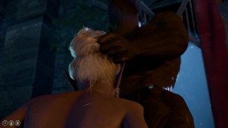 Drow Elf Facefucked Ork Kohout