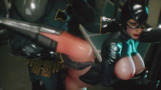 Filme 3D: Batman fode Catgirl com seu pau grande no metrô, parte 01