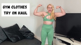 GYMGIRL prueba leggings de yoga pantalones de yoga sujetador deportivo MILF rubia musculosa