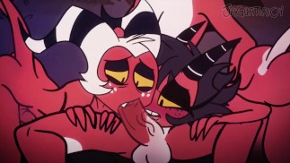 Helluva Baas trio Blitzo x Moxxie x Millie MMF