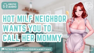 Die süße MILF von nebenan möchte, dass du sie Mama nennst | F4M Audio Rollenspiel | Sanfte Domme | Tittenjob