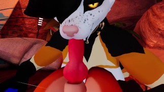 Femboy Fox solta maiô enquanto assiste ...