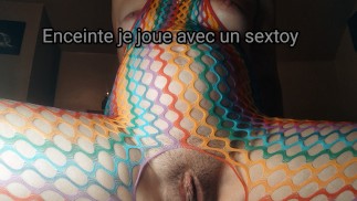 GRAVID, JEG GØR MIG SELV CUM MED EN LILLE VIBRATOR