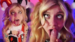 Ahegao Cosplay Blowjob Imsadspice in Zeitlupe