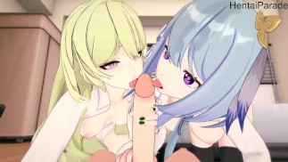 Sexo a três com Griseo e Mobius Honkai Impact Hentai uncensored