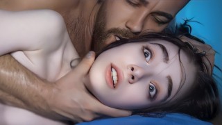 SHY TEEN ESSAIE la grosse bite S papa - Le sexe hard soufflant la laisse pleurnicher et trembler