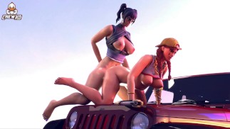 Aura und Kristall Futanari Sex - Fortnite Hentai 3D FULL HD 60 FPS