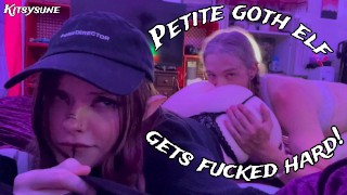 Drobná gotická elfí dívka s velkým zadkem dostane v prdeli tvrdě