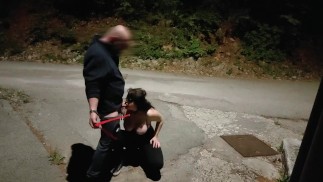 Schweinchen-Nutte-Milf mit großen Titten und Spielzeug mit offenem Mund wartet darauf, dass du sie n