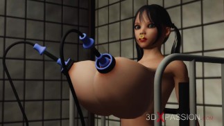 Femme de ménage au lait épisode 2. Une fille sexy aux gros seins menottée se fait défoncer par une transexuelle chaude