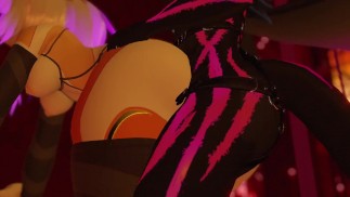 Cat e Bat Furry Foda Em Um Clube!