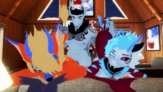 Furry Santa Fucks Lesbian couple | VR |