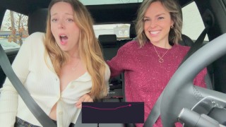 Serenity Cox a Nadia Foxx se vydávají na další drive thru s bujnými nápoji na plné pecky! 💦☕️😈