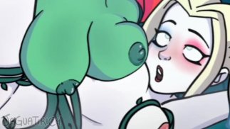 harley quinn i trujący bluszcz Seks lesbijski