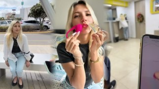 Mon ami rend ma chatte si humide et excitée en public - Lush 3