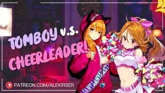 Tomboy-vriendin en haar cheerleader-stiefzus neuken je om de beurt | ASMR Audio-rollenspel