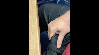 Getting horny in work playing with my throbbing cock