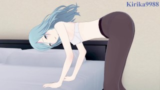 Shizuku Hinomori e eu fazemos sexo intenso no quarto. Projeto SEKAI Hentai