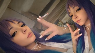 Süßes Anime-Mädchen, das eine Zigarette raucht (vollständiges Video auf meinen 0nlyfans/ManyVids)