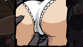 Dessin animé sexy maid doigté éjacule