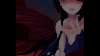 VR Goth GF fode você com força com sua buceta até você gozar dentro