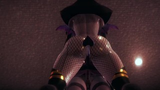 Demon girl é exorcizado por freira e enfermeira elfa futa