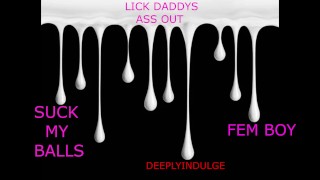 SISSY JONGEN LIKT PAPA'S KONT EN ZUIGT ZIJN ENORME BALLEN (AUDIO ROLLENSPEL) PAPA EN DE SISSY
