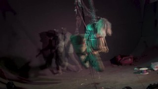 shibari hook suspension - TATTOO couple Bondage in the air