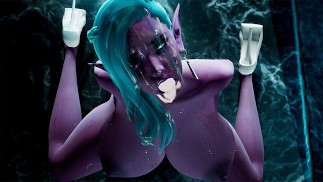 Dark Elf com enorme futa galo fode elfo vagabunda