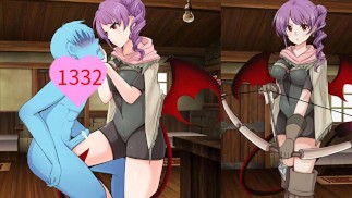 【#06 サキュバスデュエル実況(体験版)】巨乳女アーチャーに膝コキやパイズリで射精させられてしまい・・(アニメーション同人エロゲー)