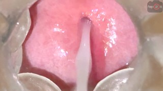 Creampie interna Fleshlight mentre geme e parla sporco fino a quando non sborra enorme orgasmo intenso - fap2it