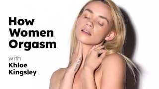DE PRÈS - Comment les femmes orgasme avec la petite Blonde Khloe Kingsley ! MASTURBATION FÉMININE SOLO ! SCÈNE COMPLÈTE