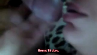 Bruna Silva Hotwife dando cú e xingando o corno - com legendas