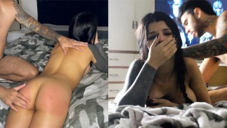 7 dní submisivního tréninku! Den 3: Tvrdý výprask a sperma uvnitř!