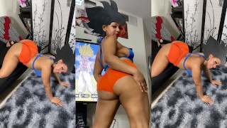 Goku Cosplay Menina Twerking Dragon Ball Z