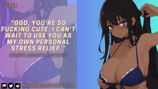 [F4M] Usando una falda y masturbándose mientras tu novia se folla la cara [Fdom] [Crossdressing]