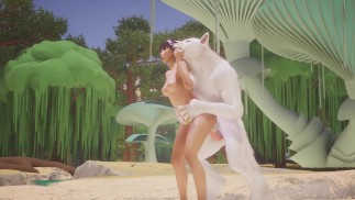 Zierliche Brünette Fickt Guten Jungen Pelziger Wolf 3D Yiff Hentai