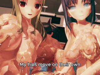 5 Bellezze Dalle Grandi Tette Svuotano Fino All'ultima Goccia Su un Cazzo Fortunato | Hentai Inglese Sottotitolato