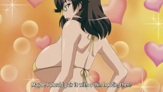 Big Boobed Beauty le gusta ser perrito Rammed cuando se prueba un traje de baño