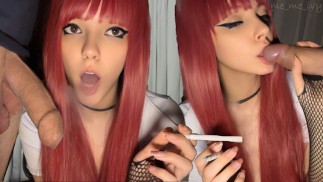 Alt Girl Fumando y Lamiendo la gran polla de su padrastro (video completo en mi 0nlyfans / ManyVids)