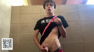 Gay Teen Model Masturbates Inside Of A Park Public Restroom!