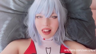 [綾波レイ]黒髪ロングのスレンダー美女がヤリチン男にCum Onられて喘ぎまくる