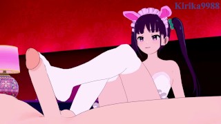 Мы с Юмечи занимаемся интенсивным сексом в любовном отеле. - Хентай Akiba Maid War