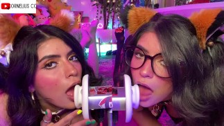 Duo katten gelaagde biaurale oorlikken ara ara - CorneliustheCat ASMR