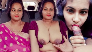 Desi Bhabhi gezogen geneukt door vriend in het openbaar om te winkelen (Hindi Audio) - Cheating echtgenoot