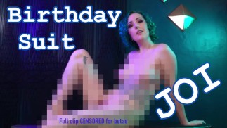 Цензурированный Костюм Дня Рождения JOI - Бета Безопасный Пиксельный Полностью Обнаженный Поклонение Богине Фемдом POV JOI- Предварительный просмотр